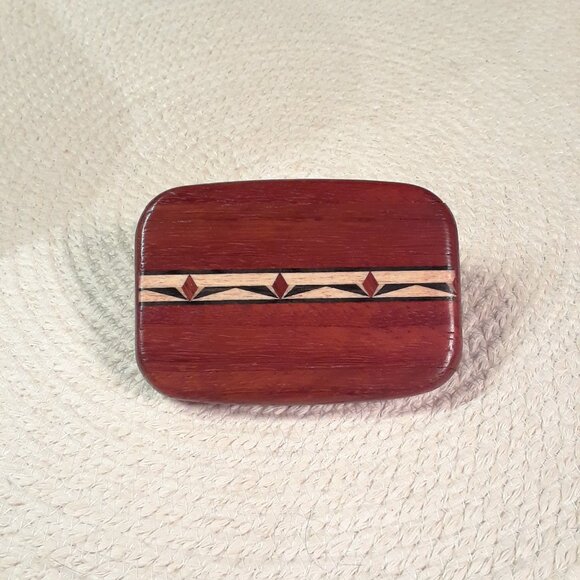 Padauk Secret Mirror Box - Tulips Inlay from Heartwood Creations (NWOT) - Picture 3 of 5